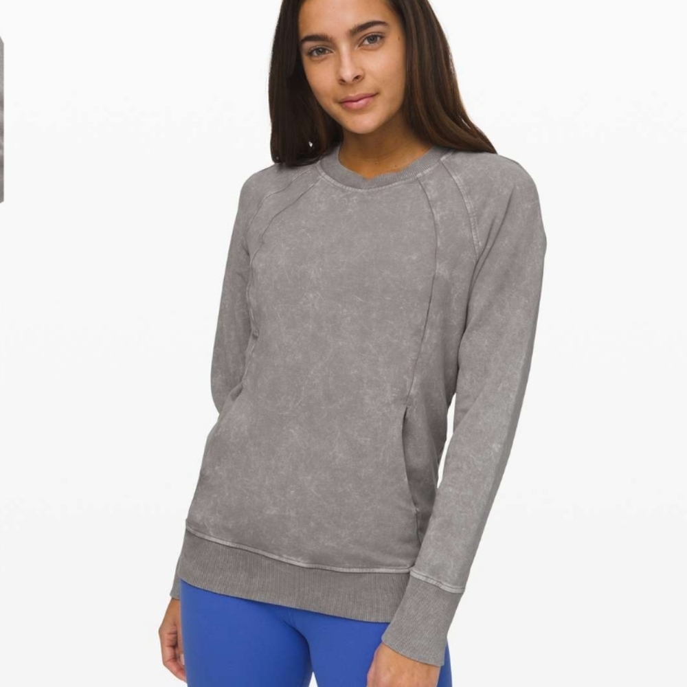 Lululemon Scuba Crew *Wash Washed Dark Chrome